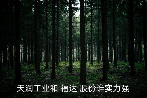 天潤(rùn)工業(yè)和 福達(dá) 股份誰(shuí)實(shí)力強(qiáng)