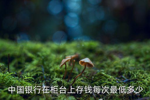  中國(guó)銀行在柜臺(tái)上存錢(qián)每次最低多少