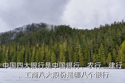中國四大銀行是中國銀行、農(nóng)行、建行、工商八大股份是哪八個銀行