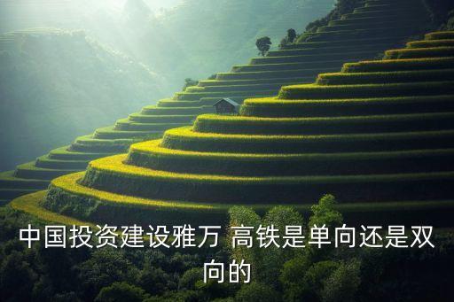 中國投資建設雅萬 高鐵是單向還是雙向的