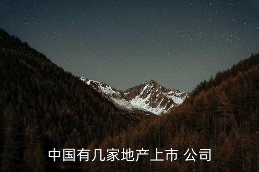中國有幾家地產上市 公司