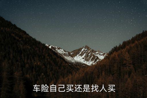  車(chē)險(xiǎn)自己買(mǎi)還是找人買(mǎi)