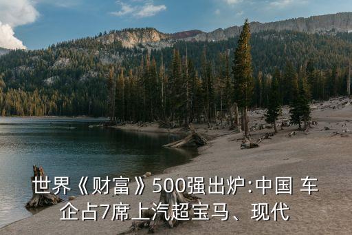 世界《財(cái)富》500強(qiáng)出爐:中國 車企占7席上汽超寶馬、現(xiàn)代