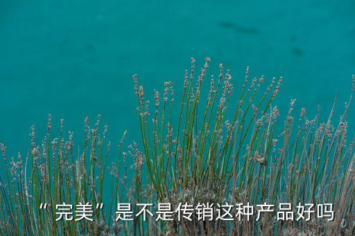 “ 完美”是不是傳銷這種產品好嗎
