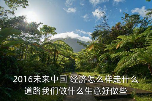 2016未來中國 經濟怎么樣走什么道路我們做什么生意好做些