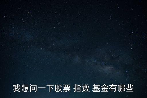 我想問一下股票 指數 基金有哪些