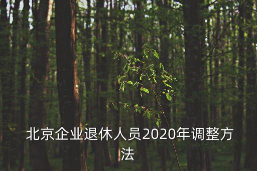  北京企業(yè)退休人員2020年調整方法