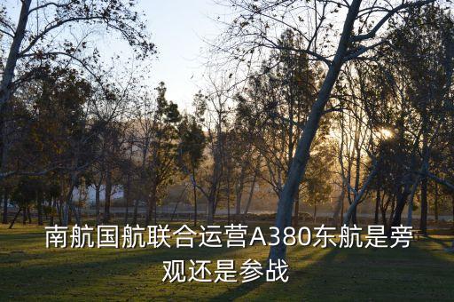  南航國航聯合運營A380東航是旁觀還是參戰(zhàn)