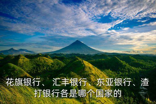 花旗銀行、 匯豐銀行、東亞銀行、渣打銀行各是哪個國家的