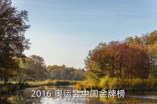 2016 奧運(yùn)會(huì)中國金牌榜